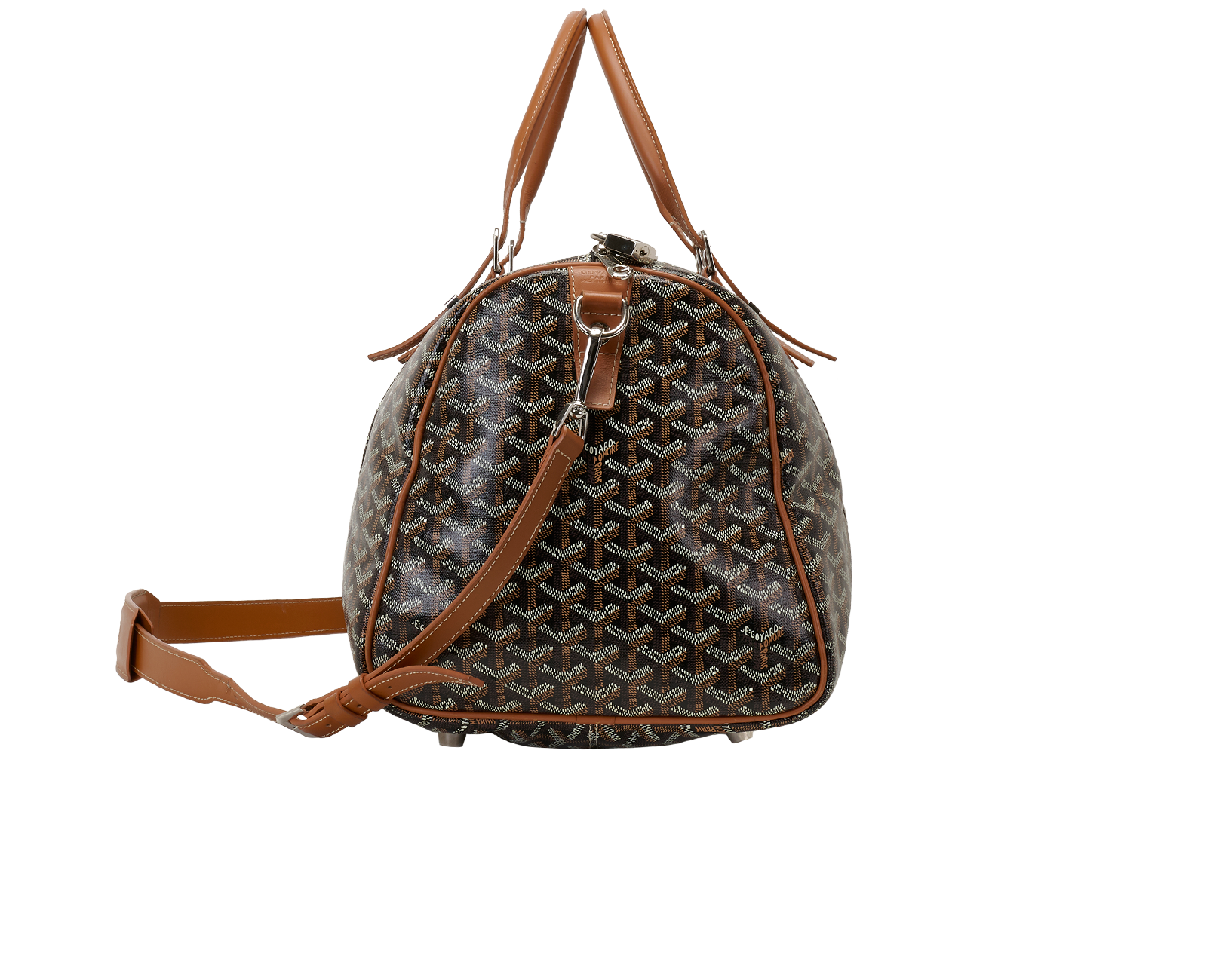 Boston 50, &pound;2,800, Handbags, Black/Brown, Canvas, Side view
